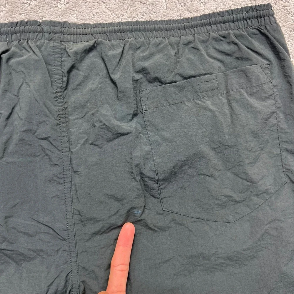 VINTAGE 80s Nike Shorts Mens Large Black Nylon Brief‎ Lined Board Swim Swoosh